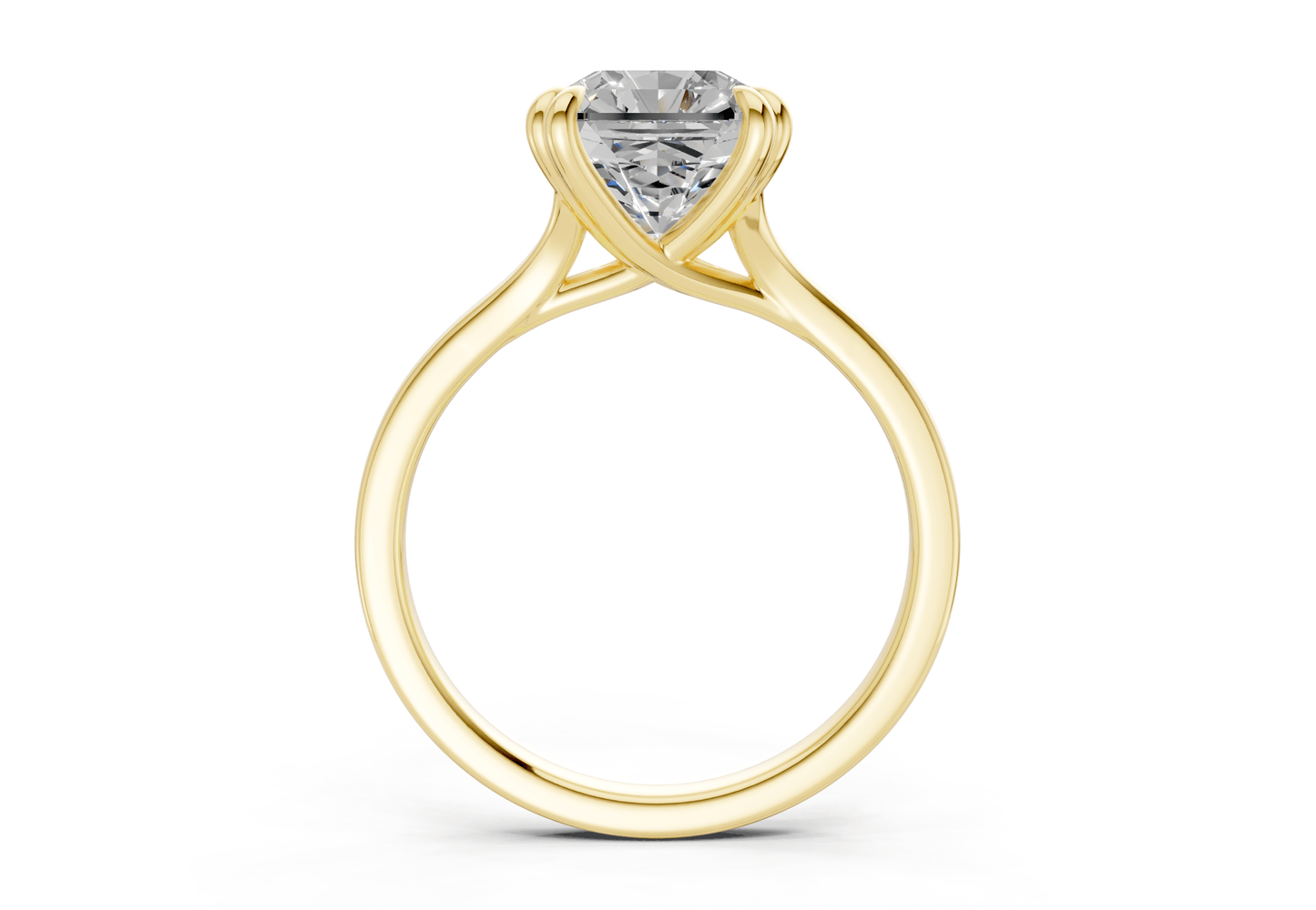 Dahlia Diamond Solitaire Radiant Squareuare Cut 1.8mm Engagement Ring - Ring Premier