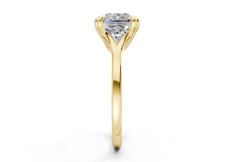 Dahlia Diamond Solitaire Radiant Squareuare Cut 1.8mm Engagement Ring - Ring Premier