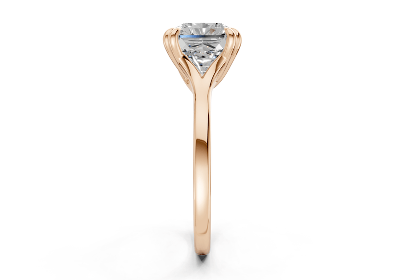 Dahlia Diamond Solitaire Radiant Squareuare Cut 1.8mm Engagement Ring - Ring Premier