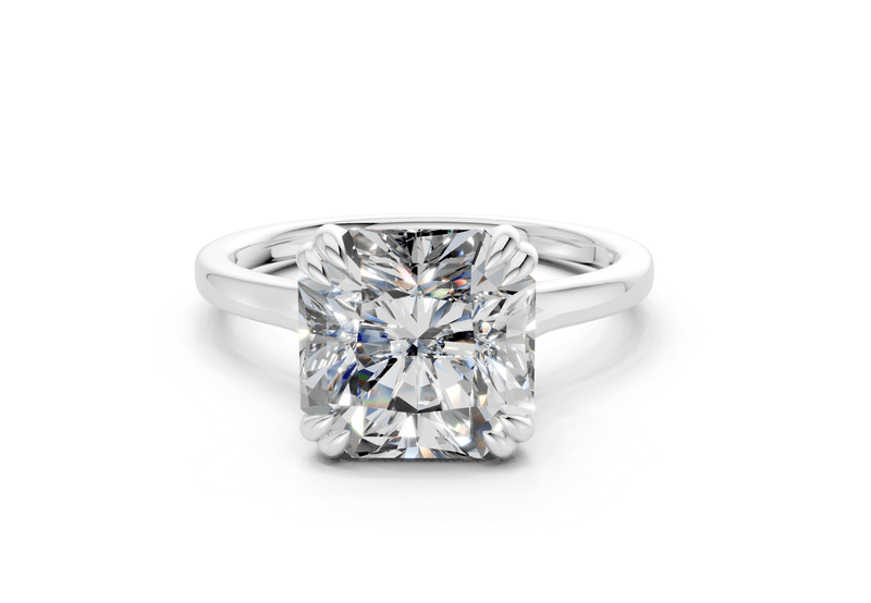Dahlia Diamond Solitaire Radiant Squareuare Cut 1.8mm Engagement Ring - Ring Premier