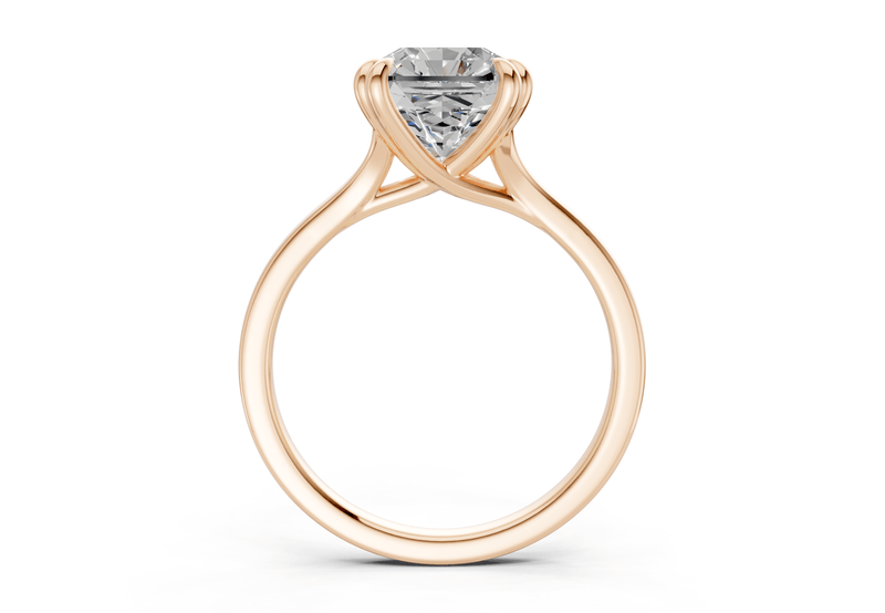 Dahlia Diamond Solitaire Radiant Squareuare Cut 1.8mm Engagement Ring - Ring Premier