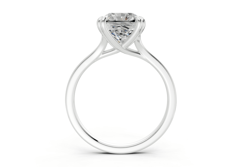 Dahlia Diamond Solitaire Radiant Squareuare Cut 1.8mm Engagement Ring - Ring Premier