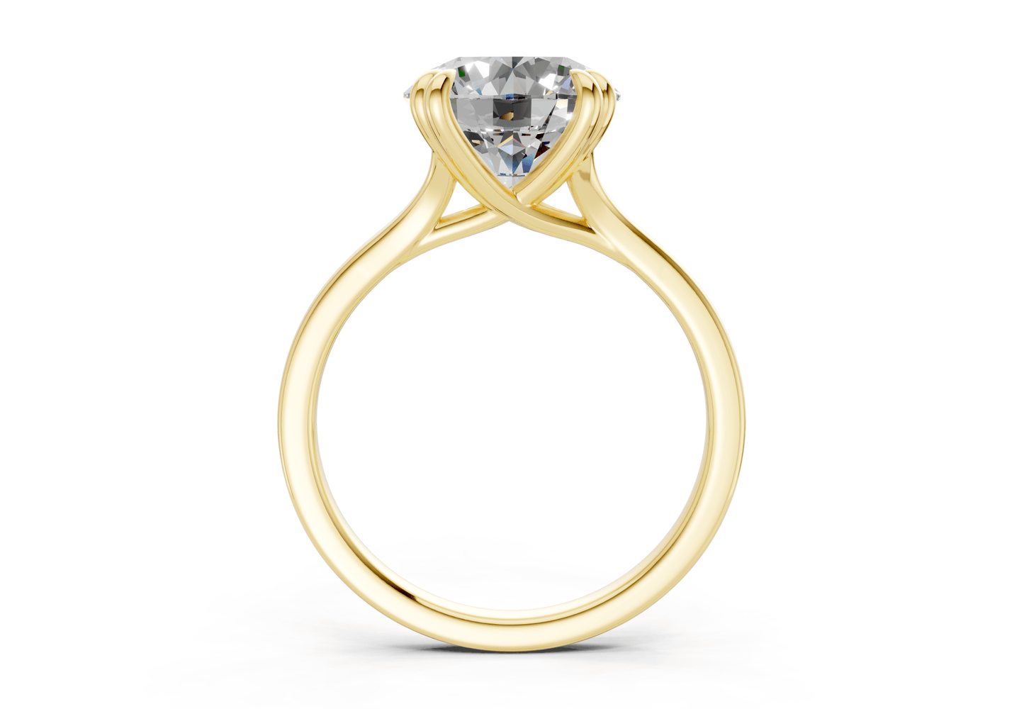 Dahlia Diamond Solitaire Round Cut 1.8mm Engagement Ring - Ring Premier