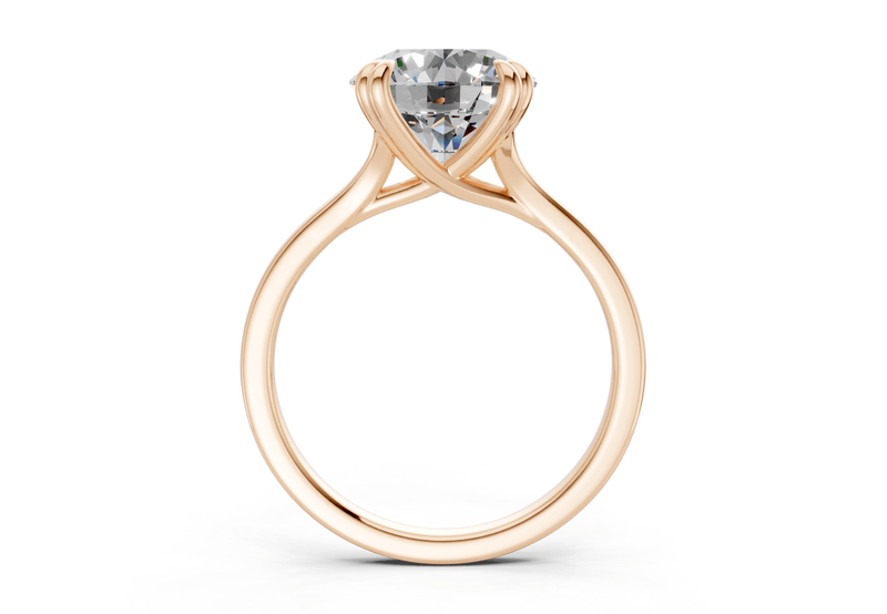 Dahlia Diamond Solitaire Round Cut 1.8mm Engagement Ring - Ring Premier