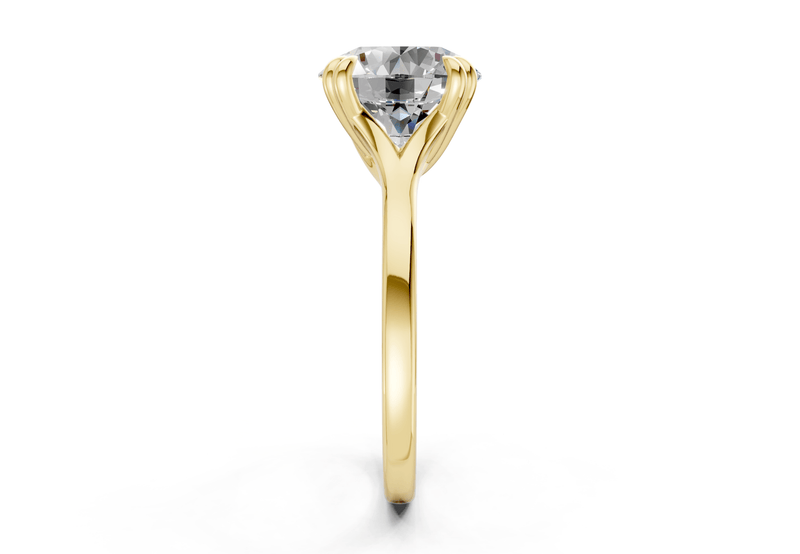 Dahlia Diamond Solitaire Round Cut 1.8mm Engagement Ring - Ring Premier