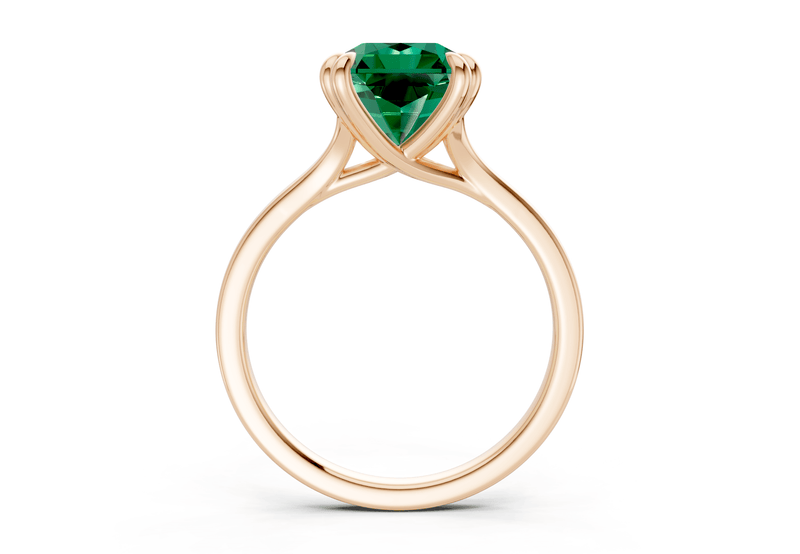Dahlia Emerald Gemstone Solitaire Radiant Squareuare Cut 1.8mm Engagement Ring - Ring Premier