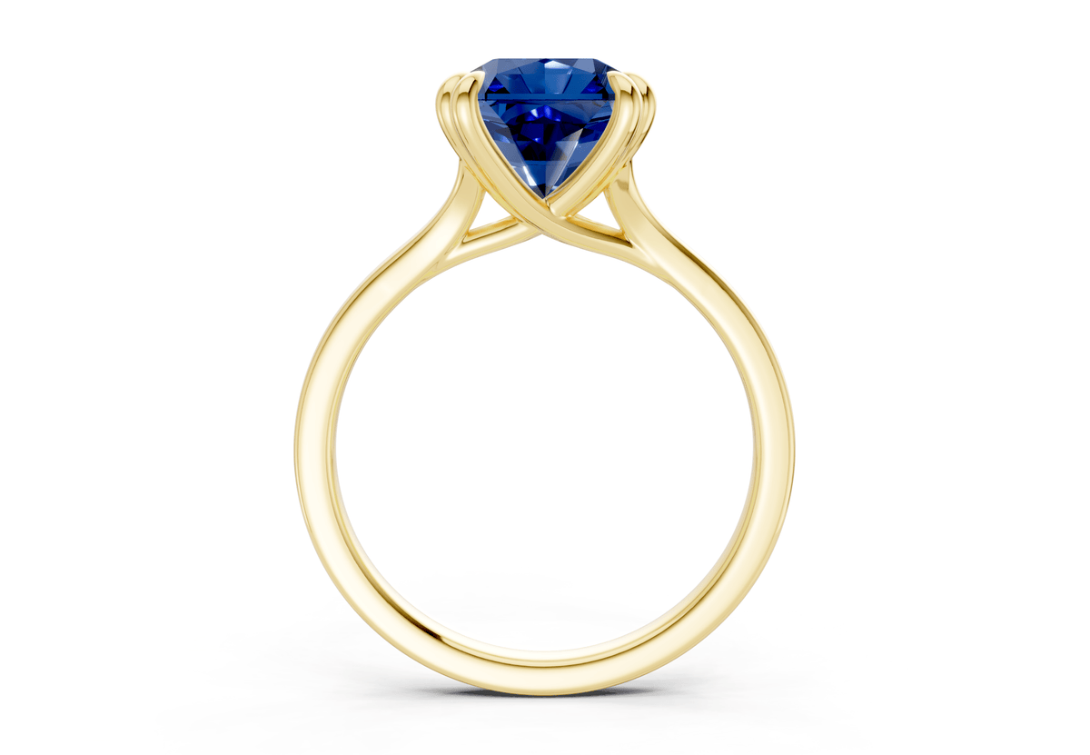 Dahlia Sapphire Gemstone Solitaire Radiant Squareuare Cut 1.8mm Engagement Ring