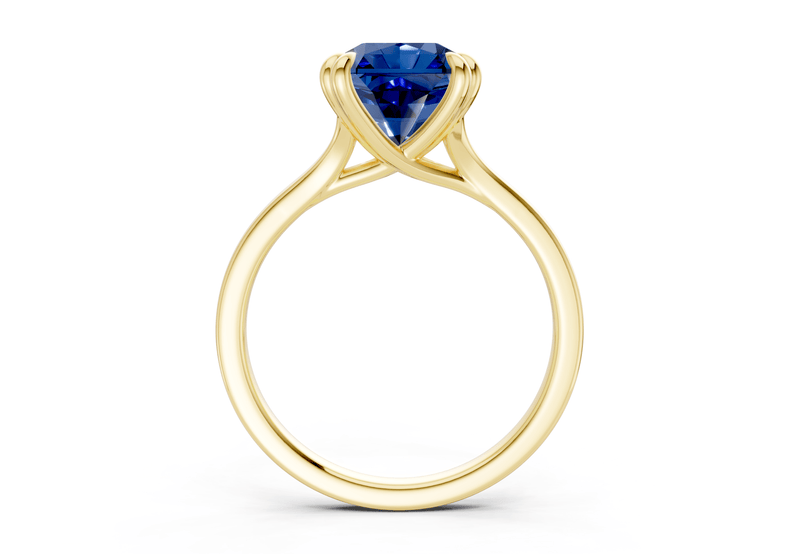 Dahlia Sapphire Gemstone Solitaire Radiant Squareuare Cut 1.8mm Engagement Ring