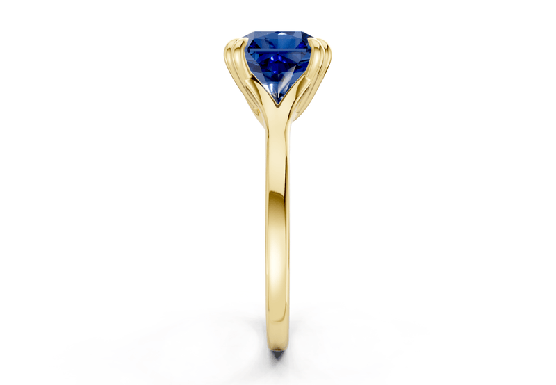Dahlia Sapphire Gemstone Solitaire Radiant Squareuare Cut 1.8mm Engagement Ring - Ring Premier