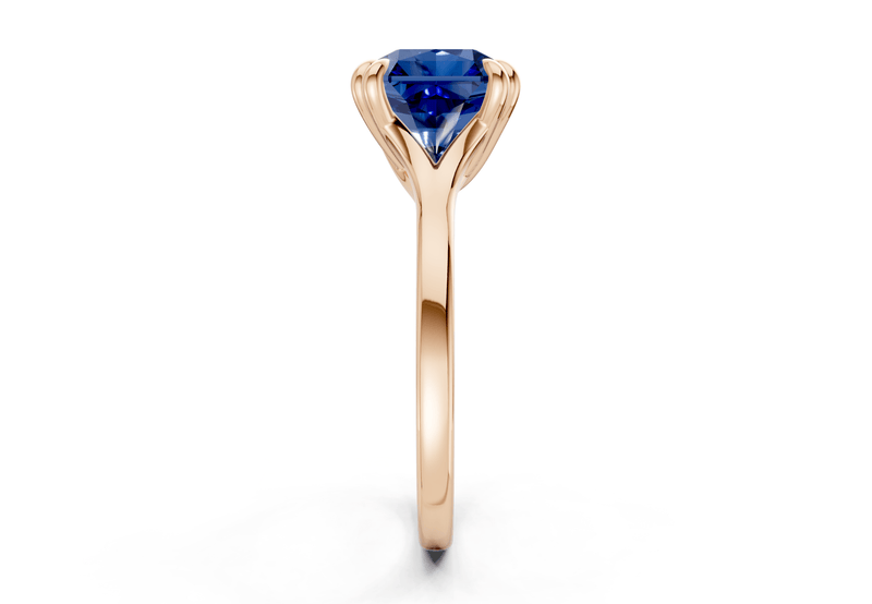 Dahlia Sapphire Gemstone Solitaire Radiant Squareuare Cut 1.8mm Engagement Ring - Ring Premier