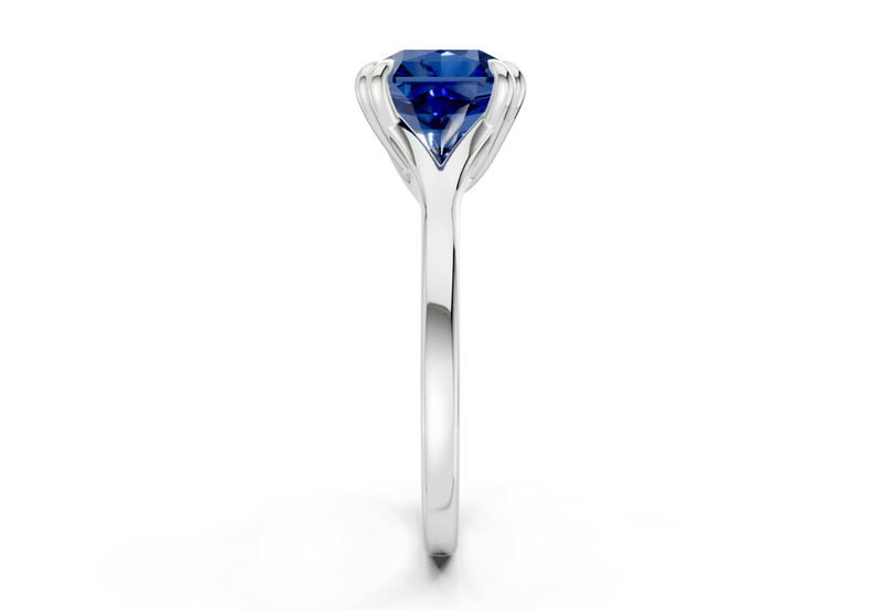 Dahlia Sapphire Gemstone Solitaire Radiant Squareuare Cut 1.8mm Engagement Ring - Ring Premier