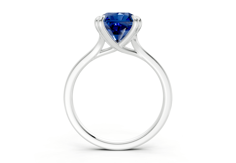Dahlia Sapphire Gemstone Solitaire Radiant Squareuare Cut 1.8mm Engagement Ring - Ring Premier