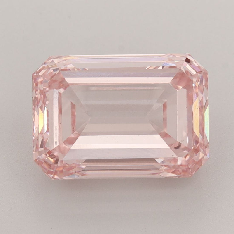 5.90 Carat Emerald Cut Fancy Pink