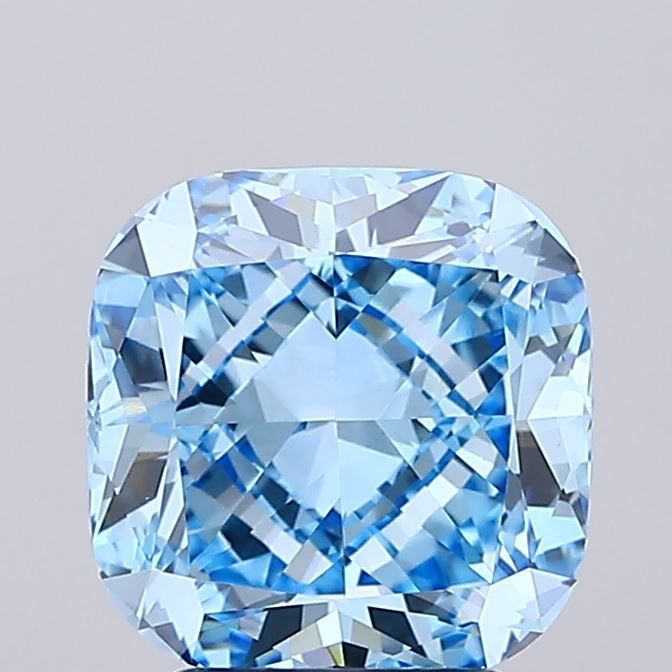 3.19 Carat Cushion Cut Fancy Blue