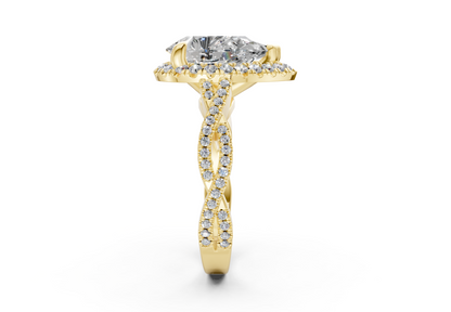 The Twist Halo Engagement Ring