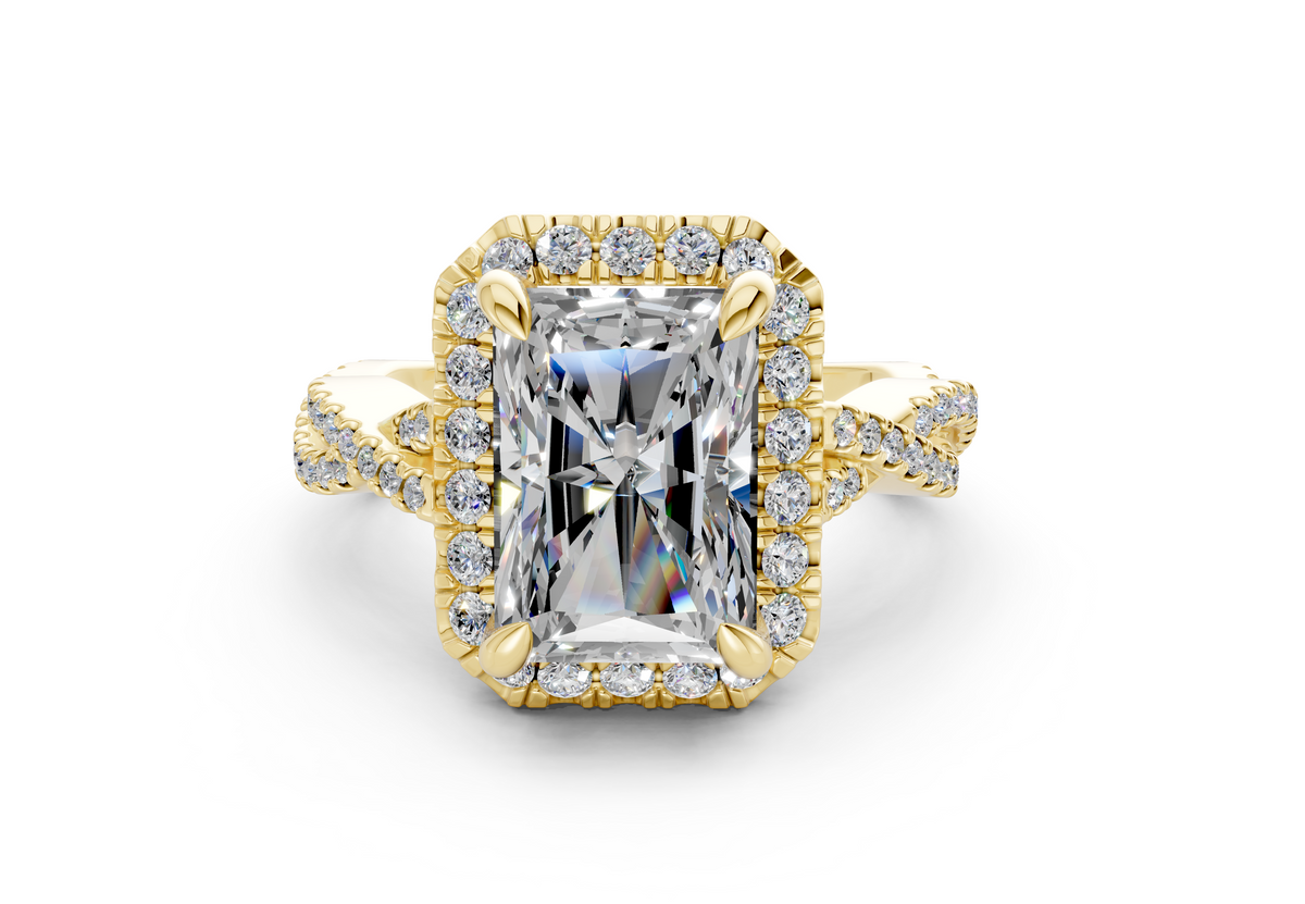 The Twist Halo Engagement Ring