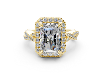The Twist Halo Engagement Ring