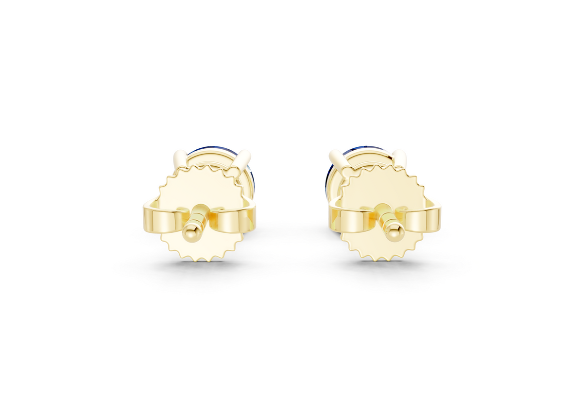 Geneva Classic Sapphire Gemstone Round Cut Studs