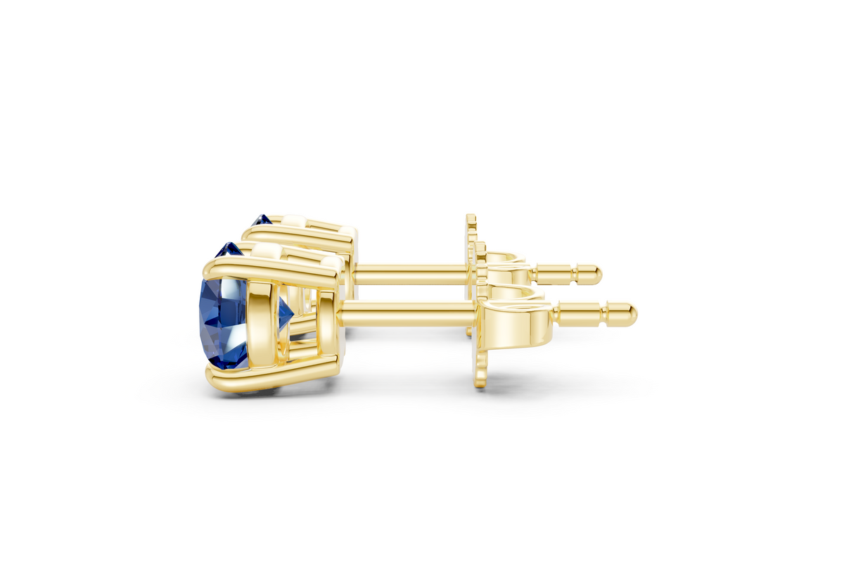 Geneva Classic Sapphire Gemstone Round Cut Studs