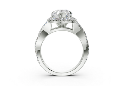 The Twist Halo Engagement Ring