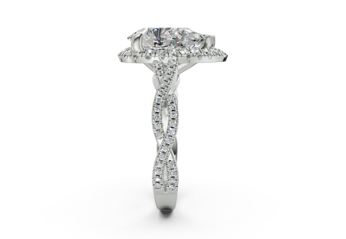 The Twist Halo Engagement Ring