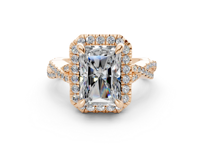 The Twist Halo Engagement Ring
