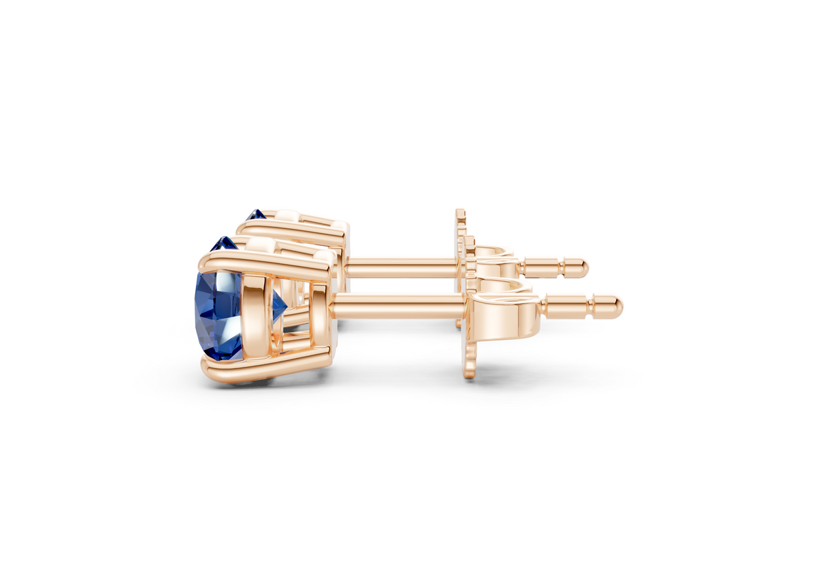 Geneva Classic Sapphire Gemstone Round Cut Studs