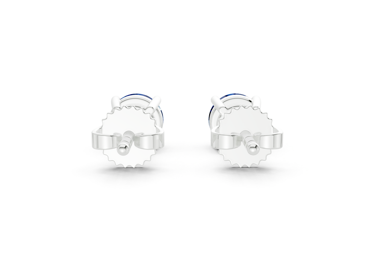 Geneva Classic Sapphire Gemstone Round Cut Studs