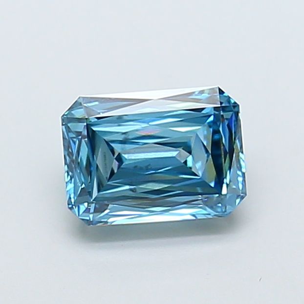 1.71 Carat Radiant Cut Fancy Blue