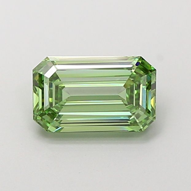 1.84 Carat Emerald Cut Fancy Green
