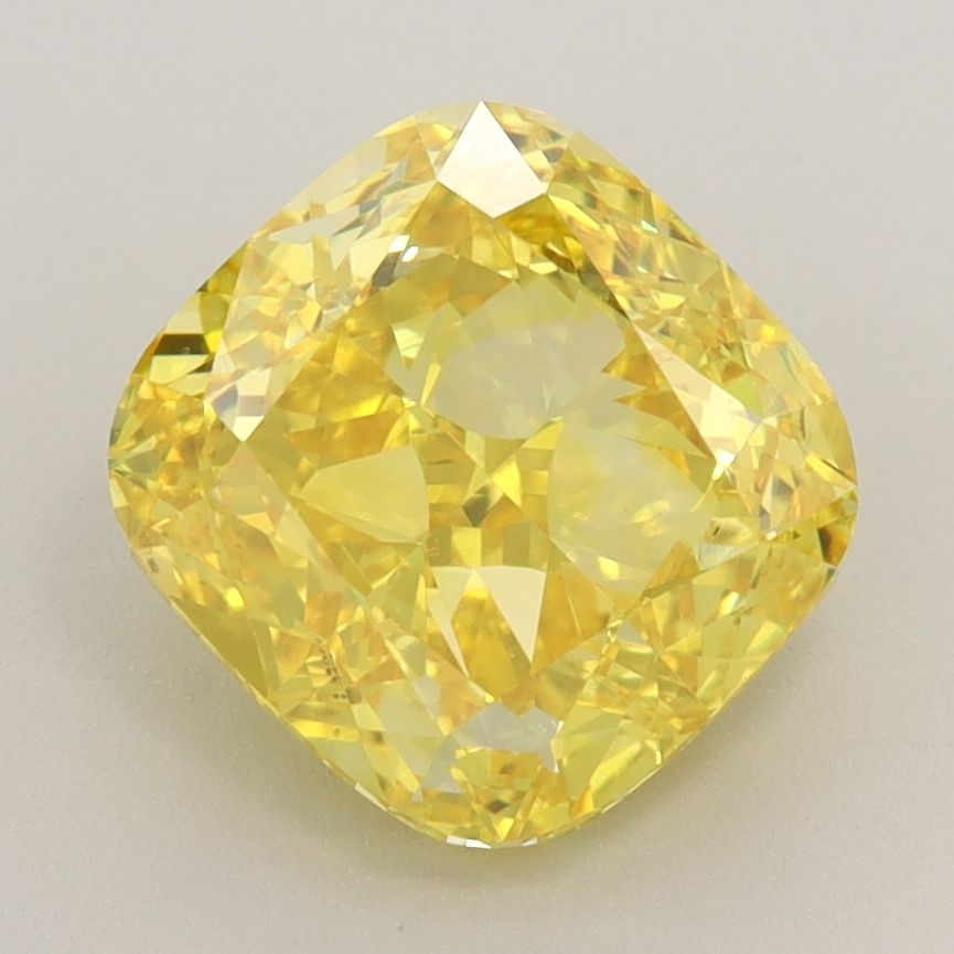 2.70 Carat Cushion Cut Fancy Yellow