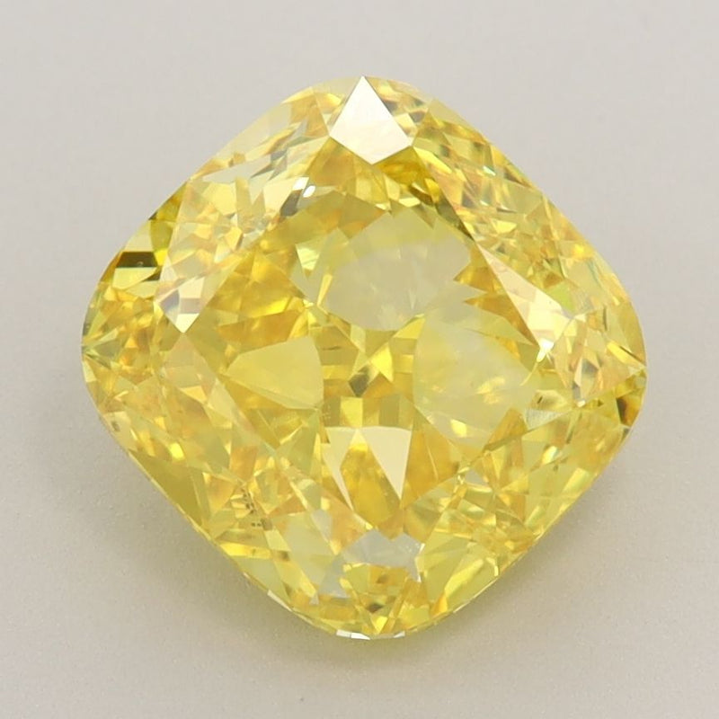 2.70 Carat Cushion Cut Fancy Yellow
