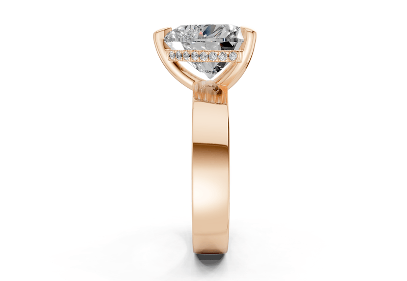 Echo Diamond Solitaire Heart Cut 4mm Engagement Ring - Ring Premier