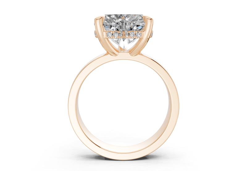 Echo Diamond Solitaire Heart Cut 4mm Engagement Ring - Ring Premier
