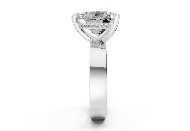 Echo Diamond Solitaire Heart Cut 4mm Engagement Ring - Ring Premier
