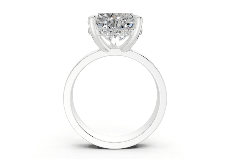 Echo Diamond Solitaire Heart Cut 4mm Engagement Ring - Ring Premier