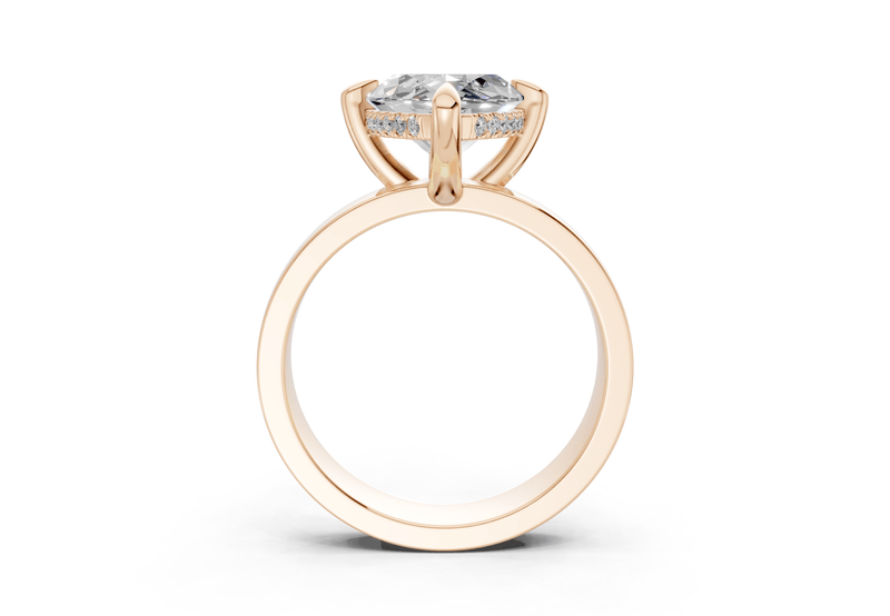 Echo Diamond Solitaire Marquise Cut 4mm Engagement Ring - Ring Premier
