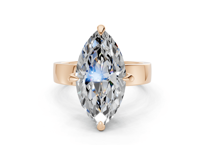 Echo Diamond Solitaire Marquise Cut 4mm Engagement Ring - Ring Premier
