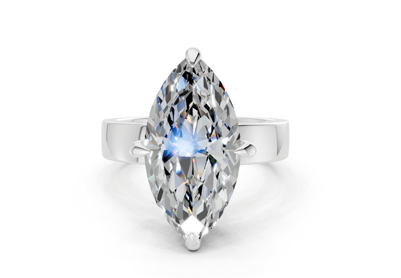 Echo Diamond Solitaire Marquise Cut 4mm Engagement Ring - Ring Premier
