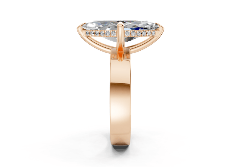 Echo Diamond Solitaire Marquise Cut 4mm Engagement Ring - Ring Premier