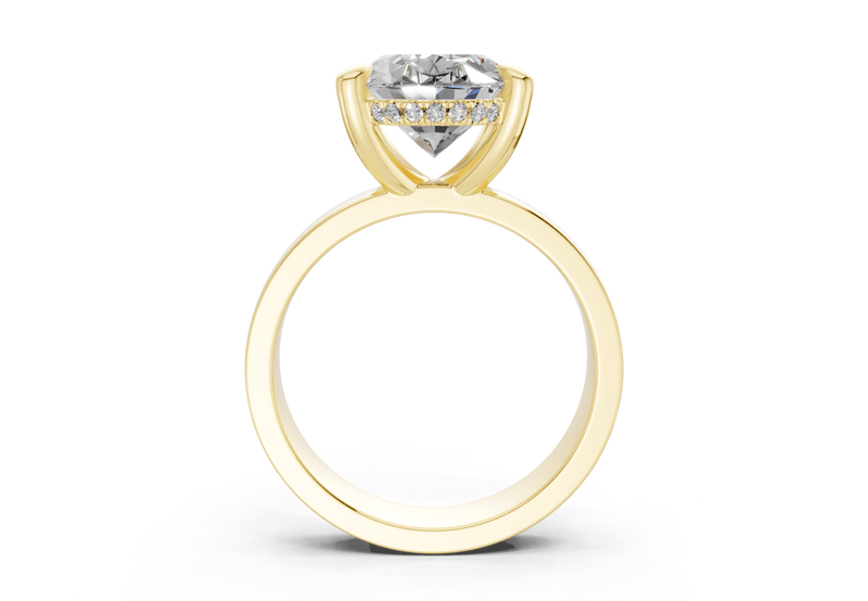 Echo Diamond Solitaire Oval Cut 4mm Engagement Ring