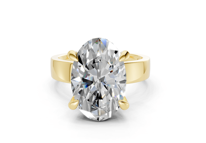 Echo Diamond Solitaire Oval Cut 4mm Engagement Ring