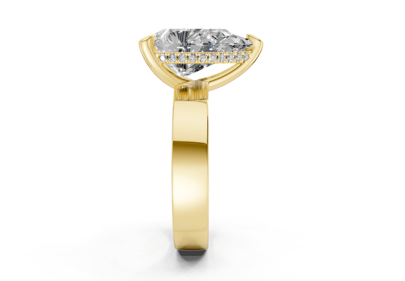 Echo Diamond Solitaire Pear Cut 4mm Engagement Ring - Ring Premier