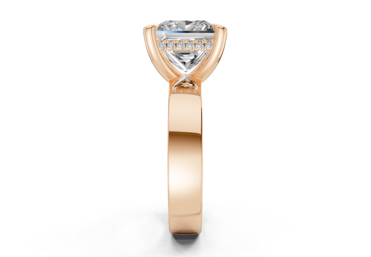 Echo Diamond Solitaire Princess Cut 4mm Engagement Ring
