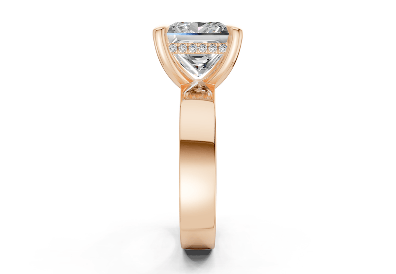 Echo Diamond Solitaire Princess Cut 4mm Engagement Ring - Ring Premier