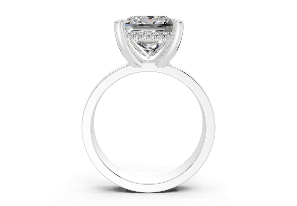 Echo Diamond Solitaire Princess Cut 4mm Engagement Ring