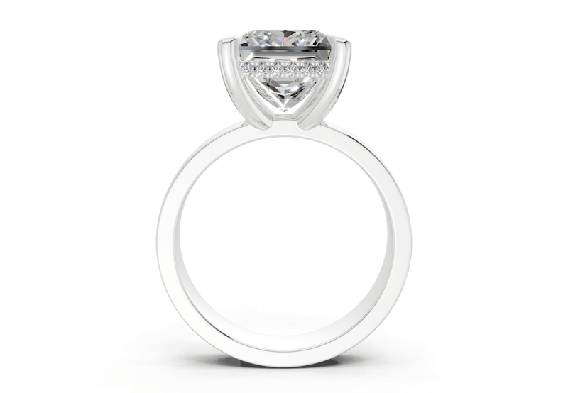 Echo Diamond Solitaire Princess Cut 4mm Engagement Ring - Ring Premier