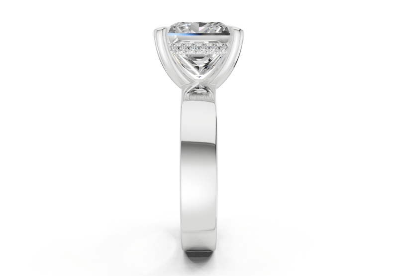 Echo Diamond Solitaire Princess Cut 4mm Engagement Ring - Ring Premier