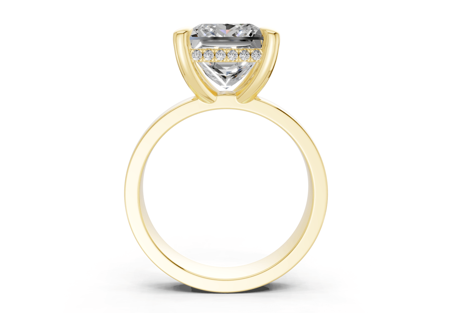 Echo Diamond Solitaire Princess Cut 4mm Engagement Ring - Ring Premier