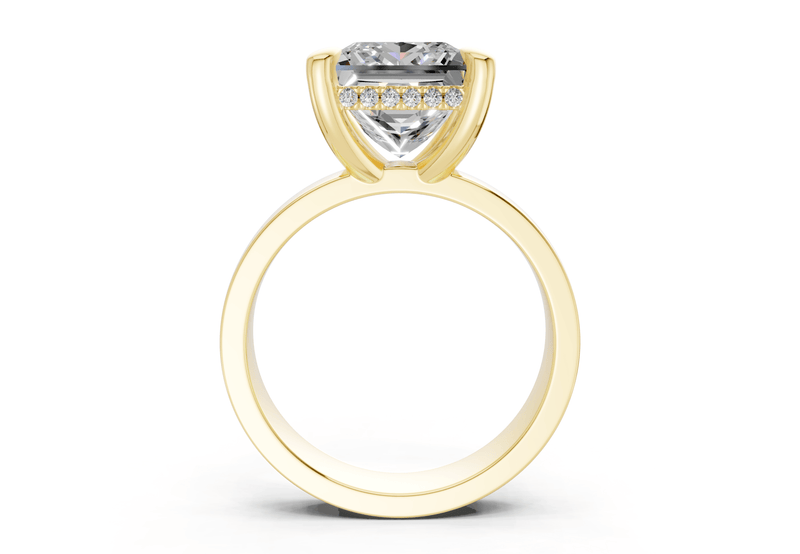 Echo Diamond Solitaire Princess Cut 4mm Engagement Ring